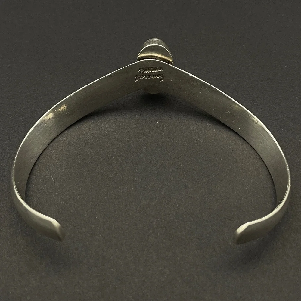 Somerset Sterling Silver Turquoise Cuff Bracelet Boho Chevron Stacking‎ Cuff